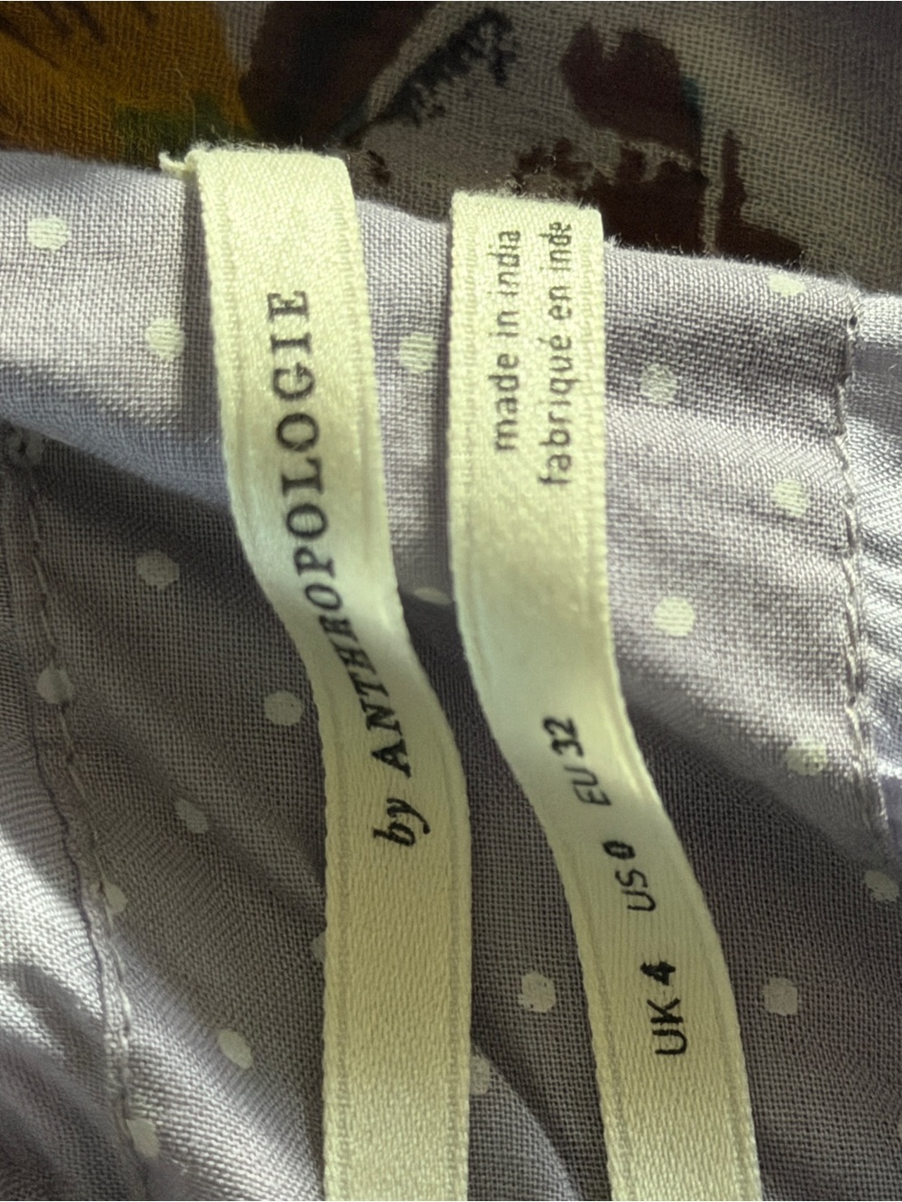 By Anthropologie Lavender Floral Maxi Dress sleeveless size 0 - Picture 7 of 8